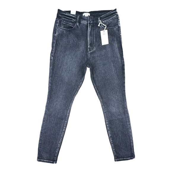 Good American Good Waist Slit Waistband Skinny Jeans - Size 12/31 - Black155 - Picture 2 of 9